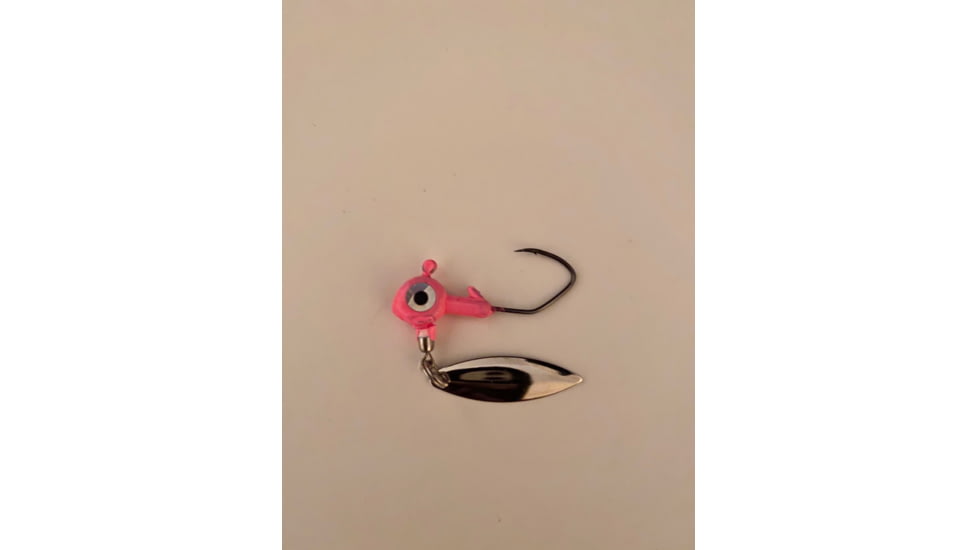 Slaters Jigs Slaters KillRSpin Jig Heads w/Willow Leaf Blade-Underspin Pink Number 2 Hk. 1/8 oz. 5 Jig Heads/Pack, KSH182-5-PK