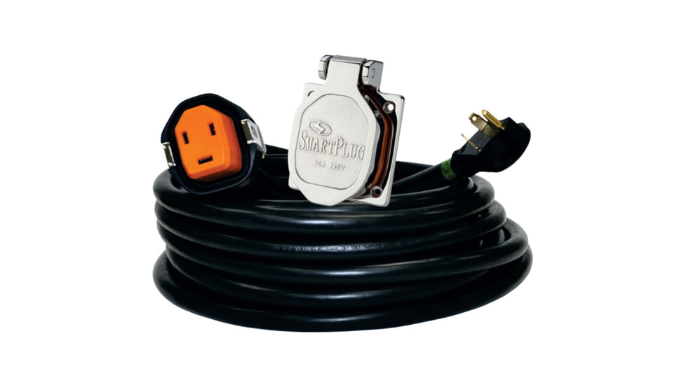 SmartPlug RV Power Cord With 30 Amp Stainless Steel Inlet 30' Length, 30ft, R3030BM30NT