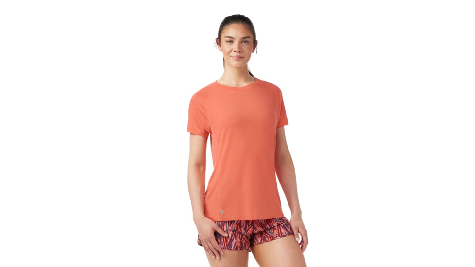 Smartwool Active Ultralite Short Sleeve - Womens, Coral Reef, Large, SW016587P35100L000