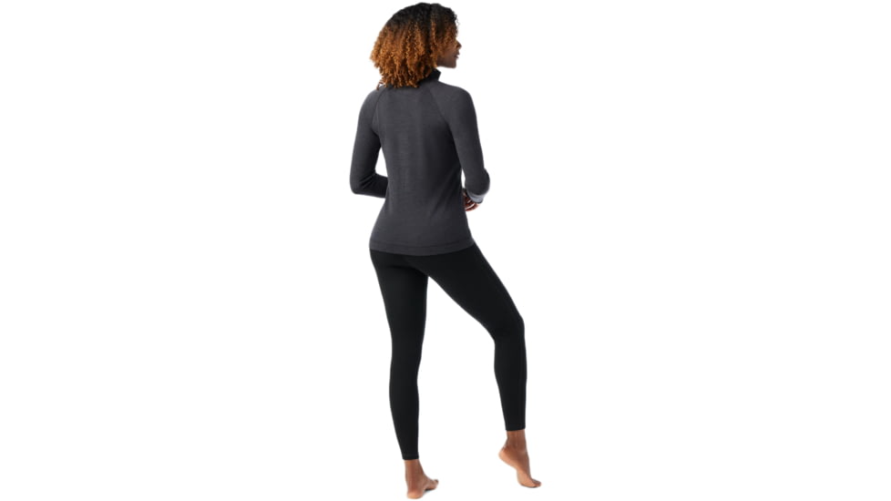 Smartwool Classic Thermal Merino Base Layer 1/4 Zip - Womens, Charcoal Heather, Extra Small, SW00282801010XS000