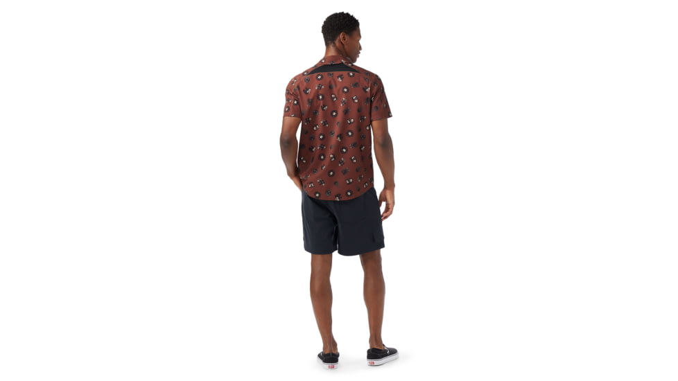 Smartwool Everyday Short Sleeve Button Down - Mens, Sable Brown Trail Ride, Small, SW017017P67100S000