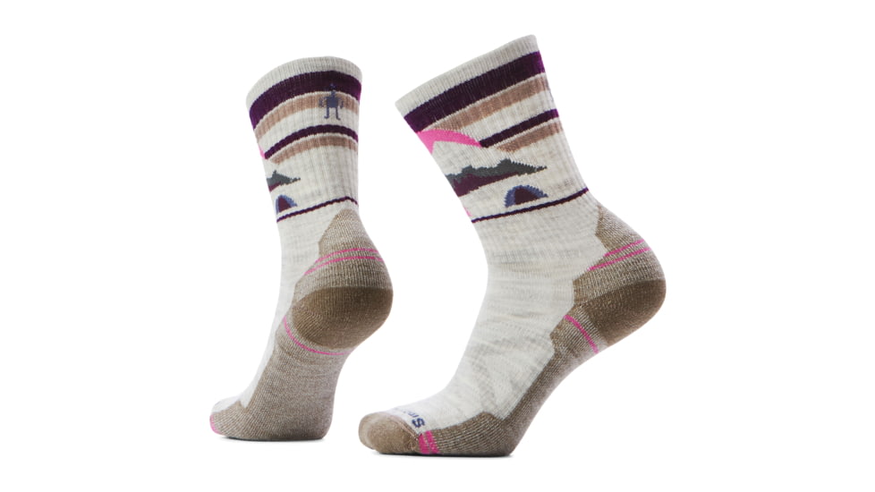 Smartwool Hike Light Cushion Mountain Moon Crew Socks - Womens, Ash, Small, SW002272069100S000