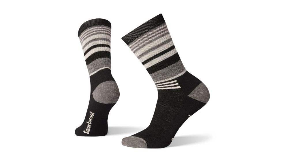 Smartwool Hike Medium Striped Crew Socks - Womens, Black, Small, SW001018001-S