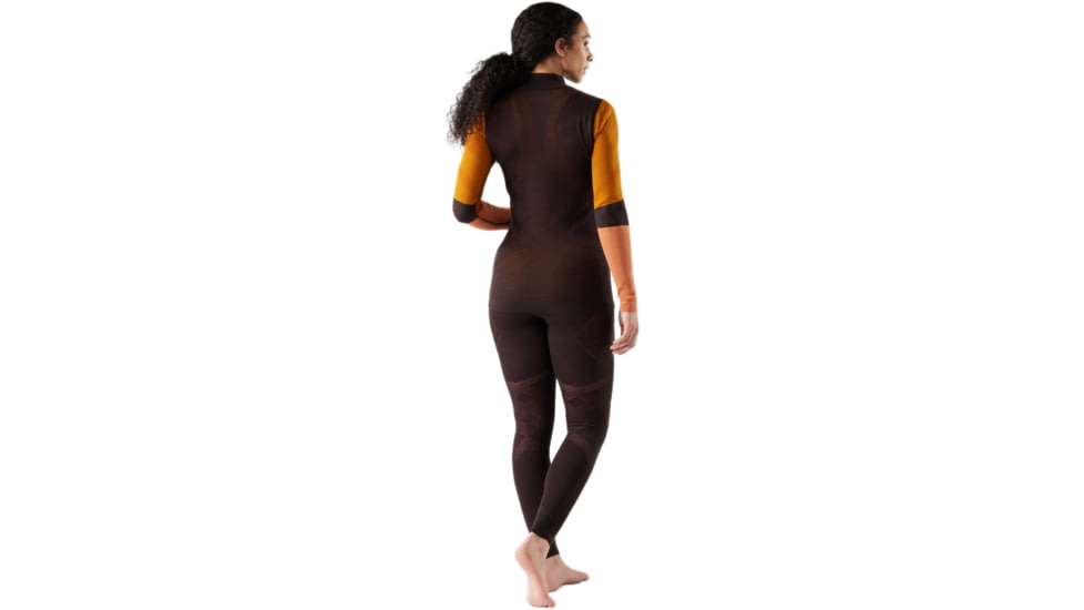 Smartwool Intraknit Thermal Merino Base Layer Colorblock 1/4 Zip - Womens, Mink, Large, SW002837P84100L000
