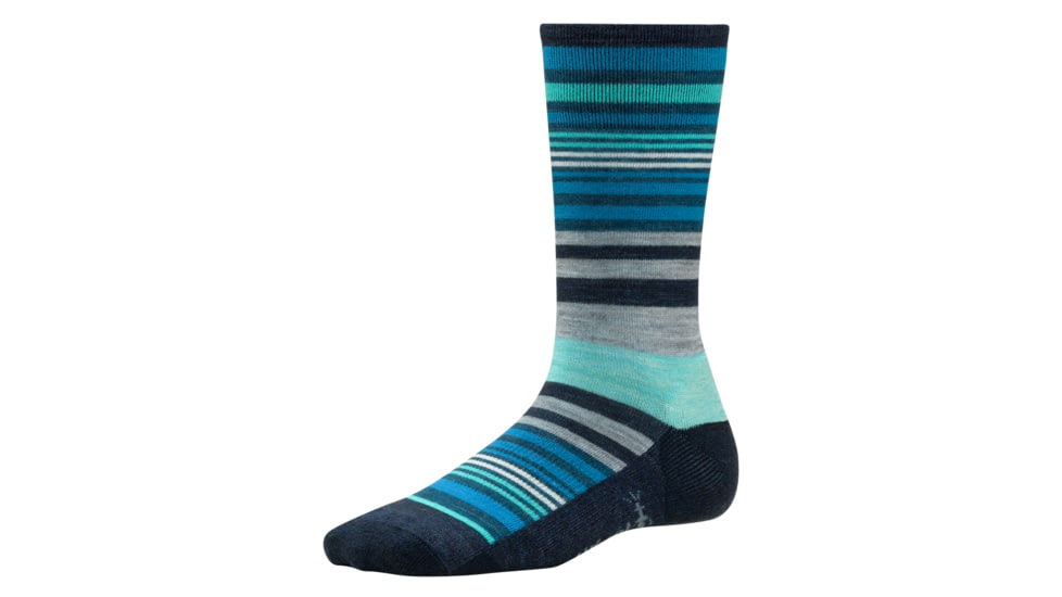 Smartwool Jovian Stripe Socks - Women's-Deep Navy Heather-Medium