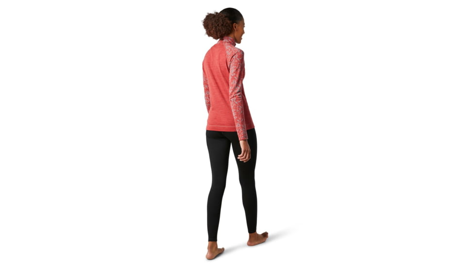 Smartwool Merino 250 Baselayer Pattern 1/4 Zip - Womens, Masala Digital Snowflake, Extra Small, SW016375E37-XS