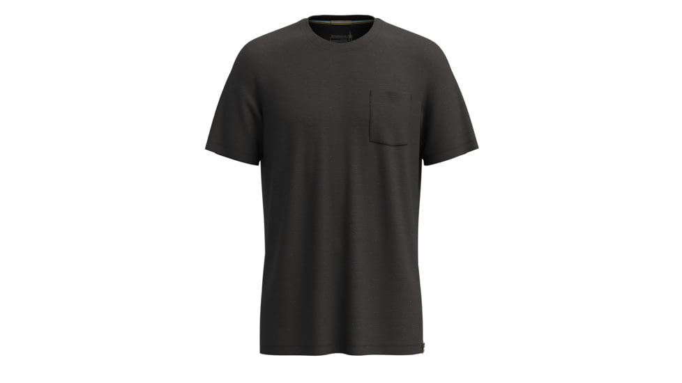 Smartwool Merino Hemp Blend Short Sleeve Pocket Tee - Mens, Black Heather, Small, SW017026A52100S000