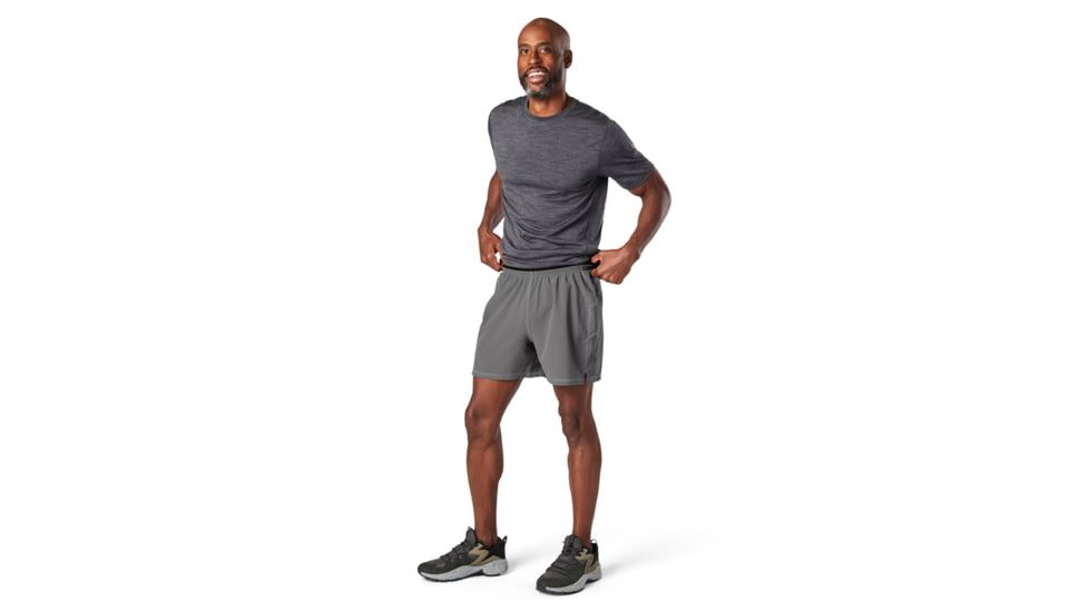 Smartwool Merino Sport Lined 5in Short - Mens, Medium Gray, Medium, SW000374052M