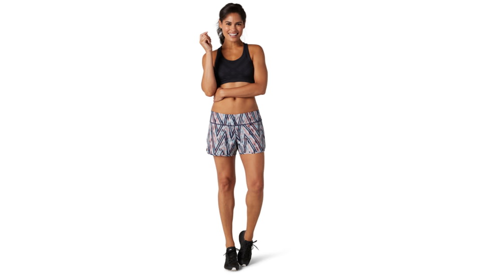 Smartwool Merino Sport Lined Short - Womens, Canyon Rose Zig Zag Print, Medium, SW016142D79-M
