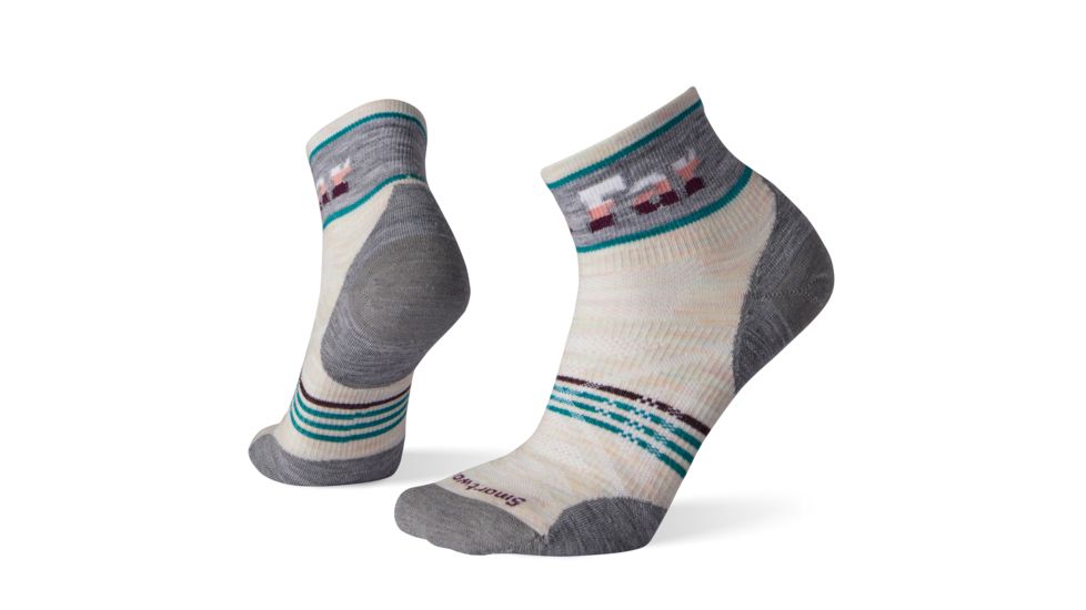 Smartwool PhD Outdoor Ultra Light Pattern Mini Socks - Womens, Moonbeam, Small, SW001225A81-S