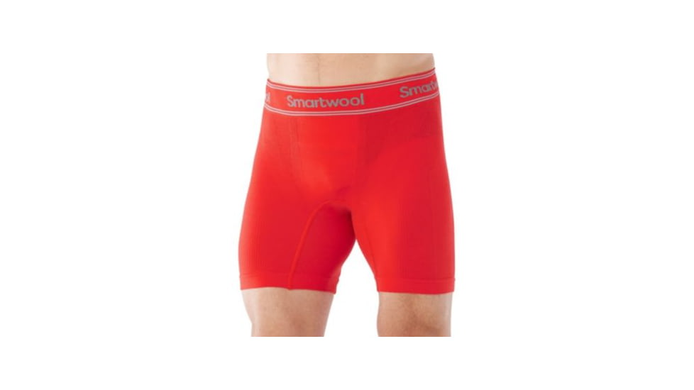 Smartwool PhD Seamless 6 in Boxer Brief - Mens, Fire Red, Medium, SW016015673M