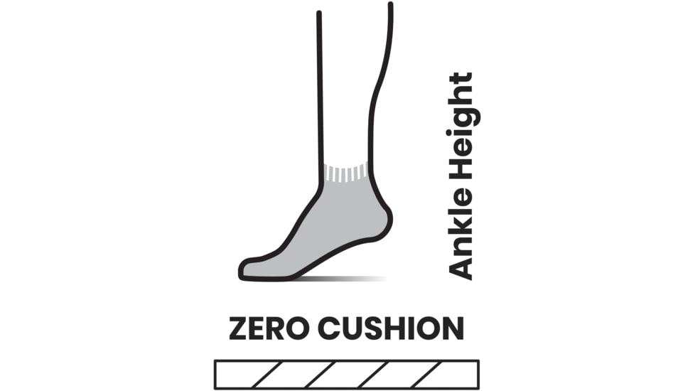 Smartwool Run Zero Cushion Ankle Socks - Womens, 001 Black, Small, SW001674001S