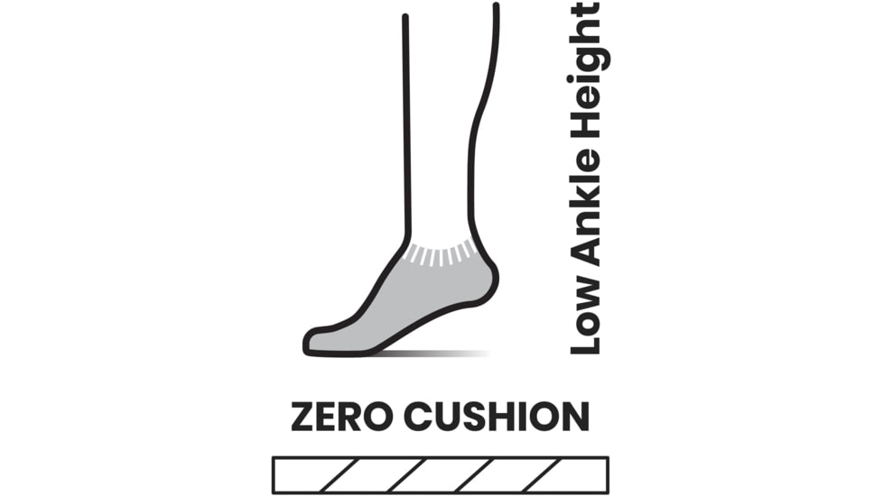 Smartwool Run Zero Cushion Low Ankle Socks - Womens, 001 Black, Medium, SW001668001M