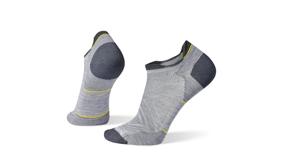 Smartwool Run Zero Cushion Low Ankle Socks, Light Gray, Small, SW001651039100S000
