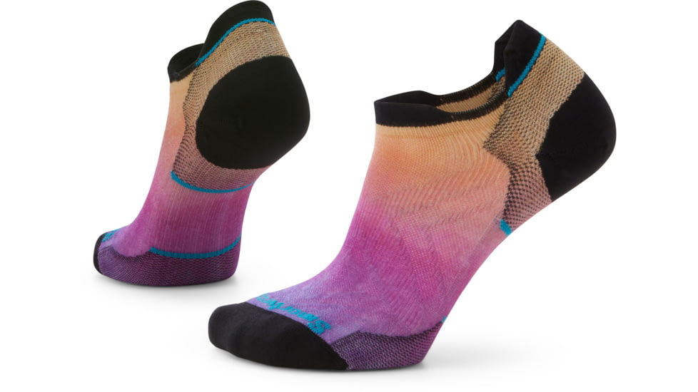 Smartwool Run Zero Cushion Ombre Print Low Ankle Socks - Womens, 823 Tandoori Orange, Small, SW001670823S