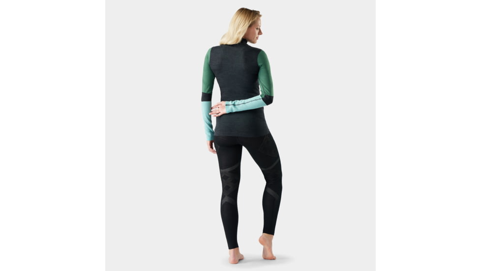 Smartwool Intraknit Thermal Merino Base Layer Colorblock 1/4 Zip - Womens