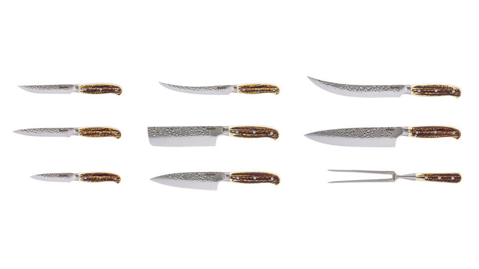 Smiths Cabin &amp; Lodge Cutlery 15-Pcs Block Set, Stag, SP-51032