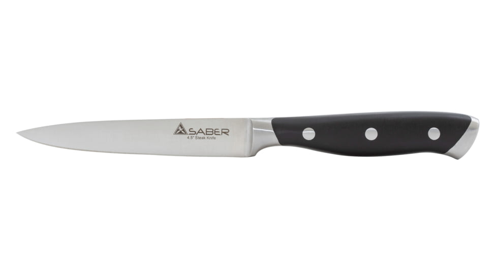Smiths Saber Knife Set w/ Sharpener - 16 Pcs, Black, SP-50978