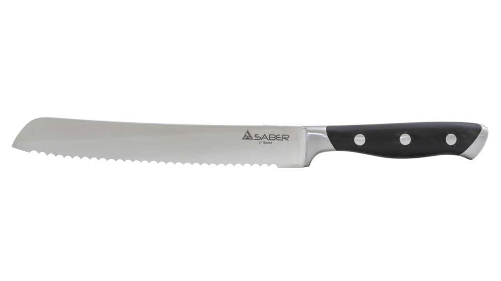 Smiths Saber Knife Set w/ Sharpener - 16 Pcs, Black, SP-50978