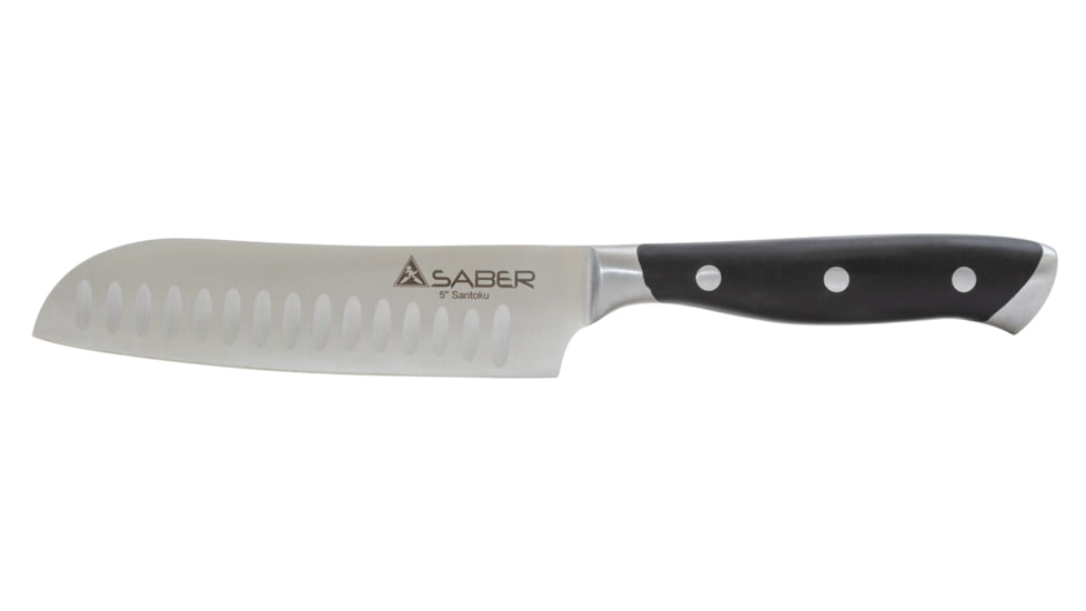 Smiths Saber Knife Set w/ Sharpener - 16 Pcs, Black, SP-50978