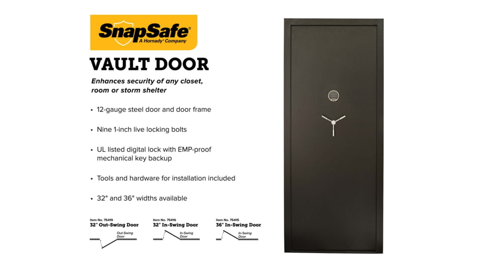 Snapsafe, A Hornady Company Aux Vault Door, 75415