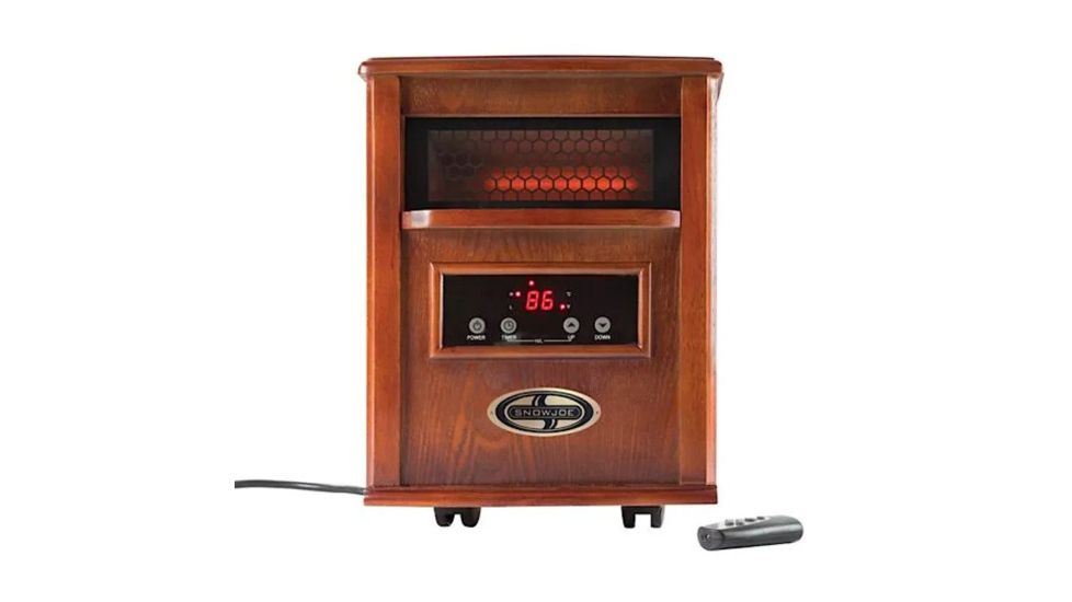 Snow Joe Glo Infrared Quartz Heater / 1500 Watt/4 Quartz/Digital Thermostat/Timer, SJQH1500-DO