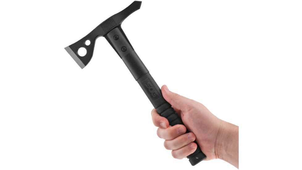 SOG Specialty Knives &amp; Tools FastHawk Tactical Tomahawk Axe, 2in, 420 Stainless Blade, Black, Glass-Reinforced Nylon Handle, Black Finish, SOG-F06TN-CP