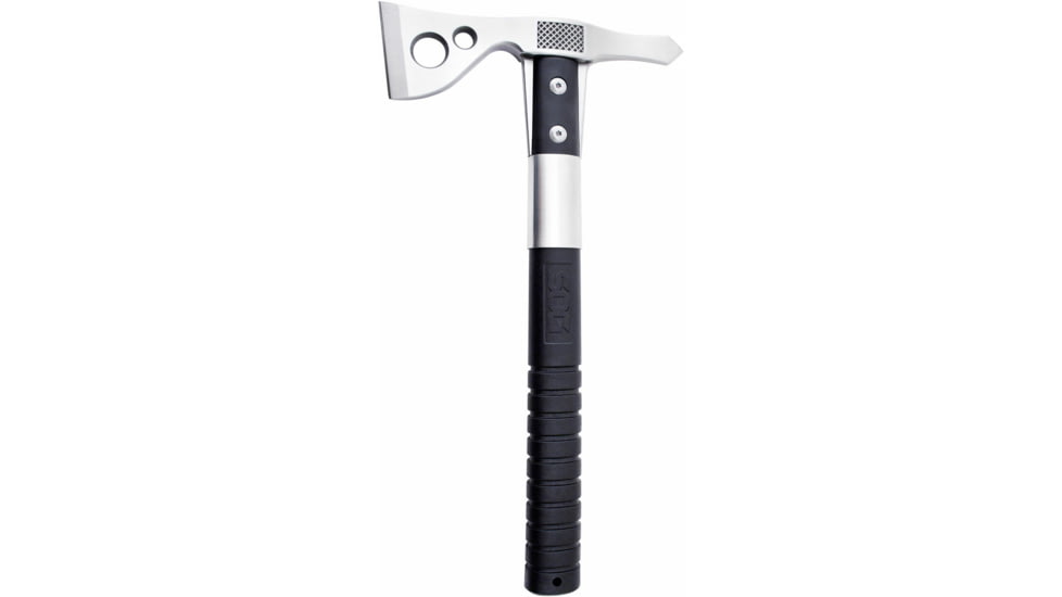 SOG Specialty Knives &amp; Tools FastHawk Tactical Tomahawk Axe, 2in, 420 Stainless Blade, Black, Glass-Reinforced Nylon Handle, Polished Blade Finish, Silver, SOG-F06PN-CP