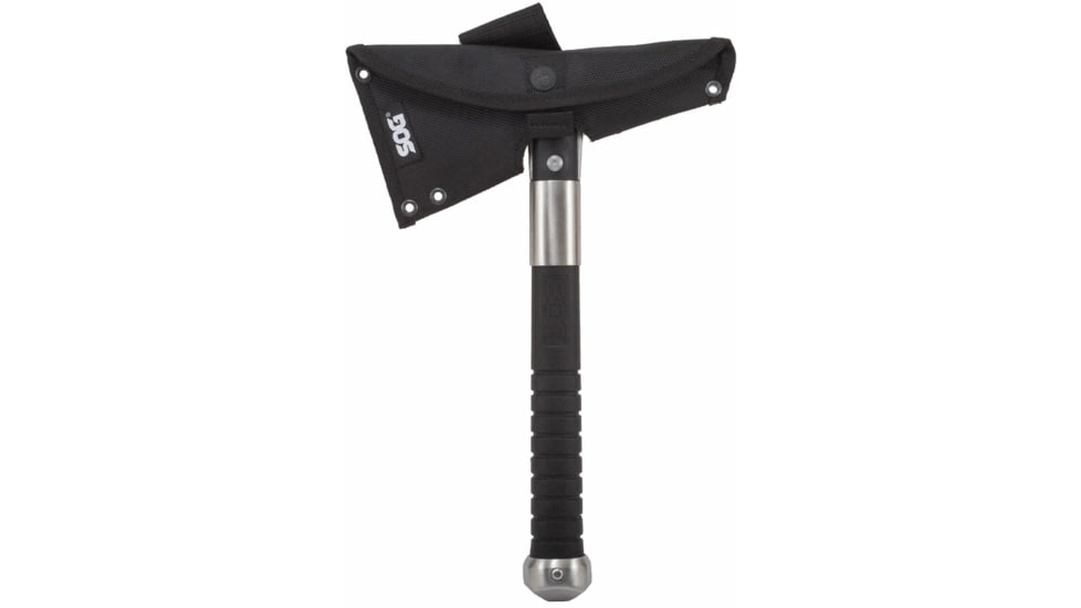 SOG Specialty Knives &amp; Tools Voodoo Hawk Mini Axe, 2.75in, 3Cr13MoV Blade, Black Handle, Silver, SOG-F182N-CP