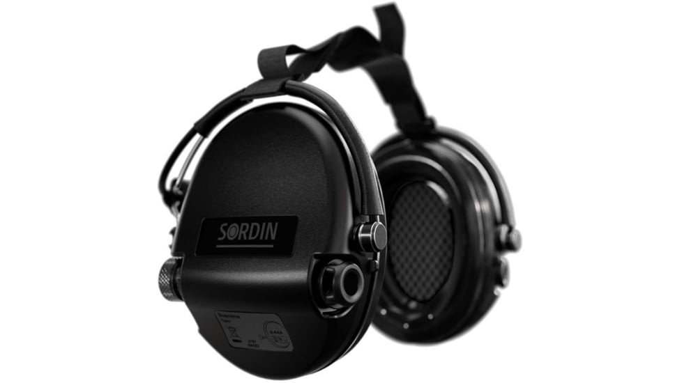 Sordin Supreme MIL AUX Headset, Black Cups, 530439