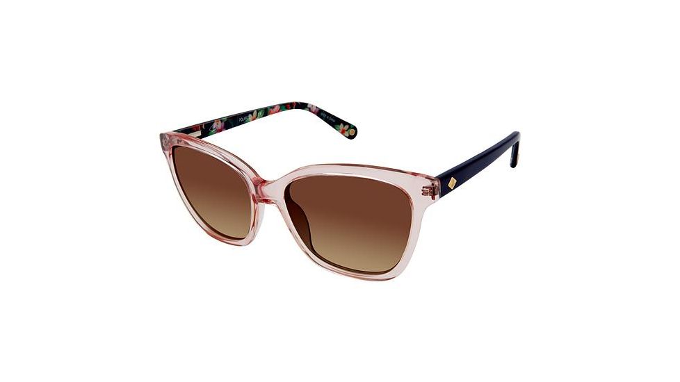 Sperry Top-Sider LAGOON Sunglasses - Frame TRANS BLUSH, Lens Color Brown Rose Gradient, Size 55/17mm SPLAGOON03