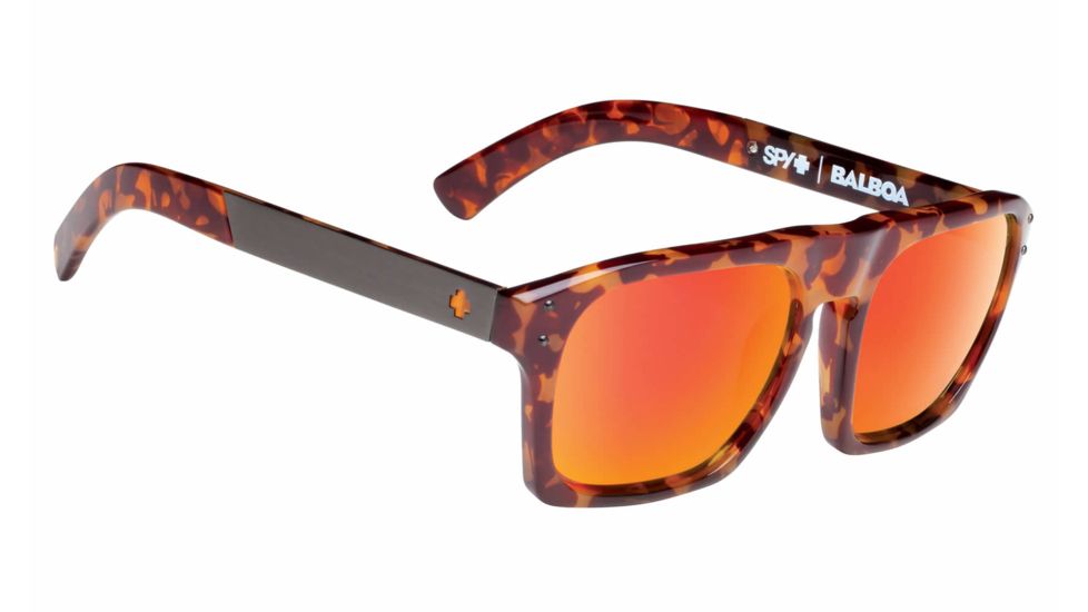 Spy Optic Angler Progressive Prescription Sunglasses, Vintage Tortoise Frame, Happy Gray Green W/ Red Spectra Lens-673175623365PR