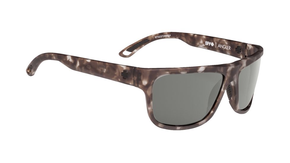 Spy Optic Angler Progressive Prescription Sunglasses, Soft Matte Smoke Tort Frame, Polarized, 673237289864PR