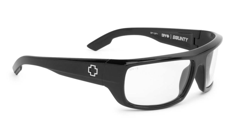 Spy Optic Bounty Single Vision Prescription Sunglasses, Black Frame, ANSI Clear Lens-673017038094SV