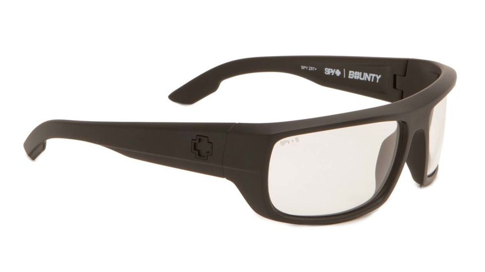 Spy Optic Bounty Single Vision Prescription Sunglasses, Matte Black Frame, ANSI Clear Lens-673017374094SV