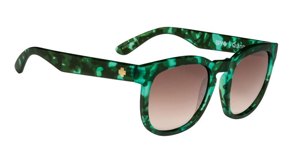 Spy Optic Quinn Progressive Prescription Sunglasses, Soft Matte Green Tortoise Frame, 673179437355PR