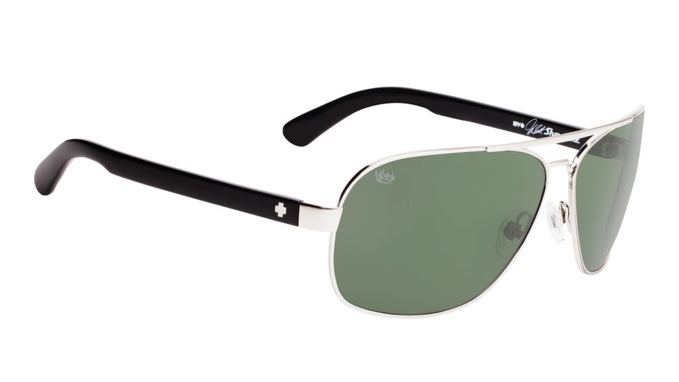 Spy Optic Showtime Single Vision Prescription Sunglasses, Silver W/Black Frame, 672036247863SV