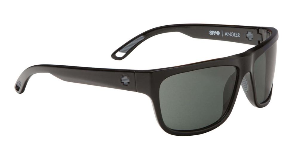 Spy Optic Angler Progressive Prescription Sunglasses, Black Frame, Happy Grey Green Lens-673237038863PR