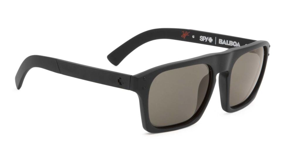 Spy Optic Balboa Progressive Prescription Sunglasses, Matte Black Frame, Happy Grey Green Lens-673175374863PR