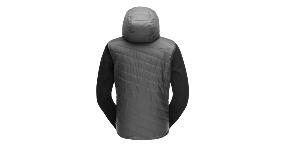 Spyder Ouzo Hoody Stryke Jacket - Mens, Polar/Black/Red, Large, 181402069555P