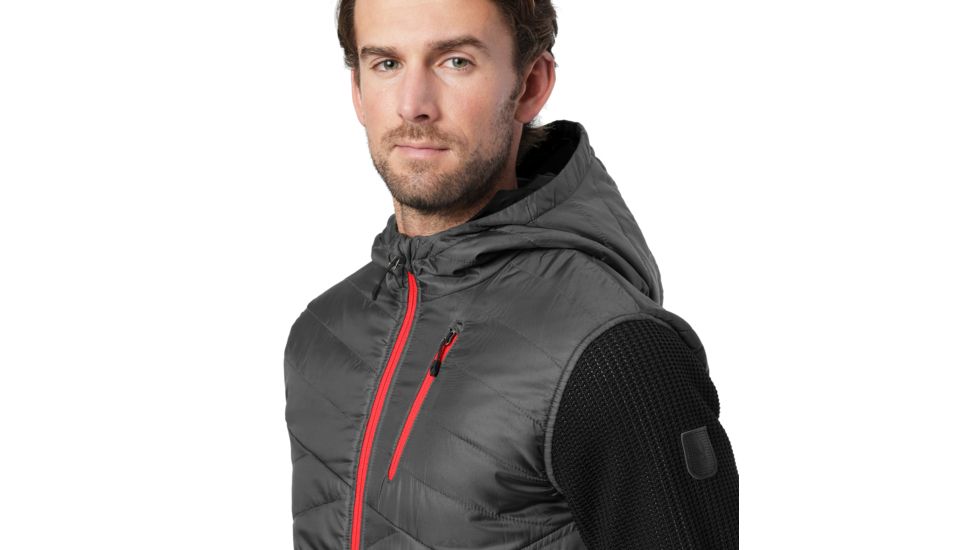 Spyder Ouzo Hoody Stryke Jacket - Mens, Polar/Black/Red, Large, 181402069555P