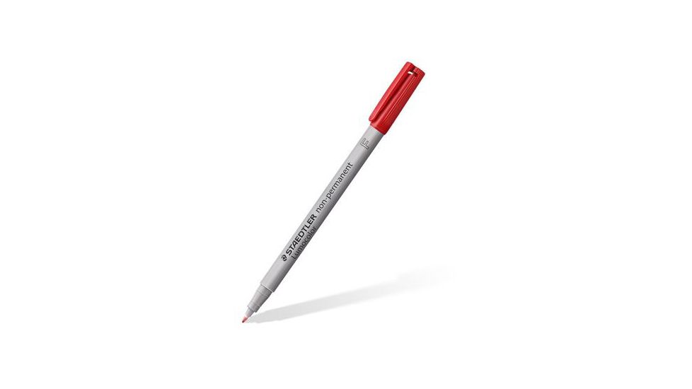 Staedtler Lumocolor Non-Permanent F Width Pen Pack - 8 Colors w/ Stand-Up Box - Yellow, Red, Blue, Orange, Green, Purple, Brown, Black ST 316 WP8