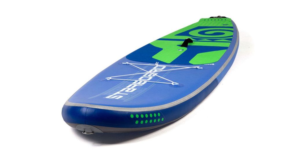 Starboard Touring Deluxe Dc Inflatable Lightweight Croc Skin Texture Paddle Board, Blue/Green, 12ft 6in, 2024180601002
