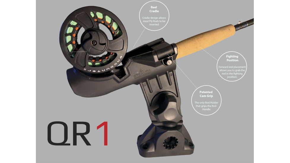 Stealth QR1-MM Quick Release Rod Holder With Multi Mount Base, QR1-MM