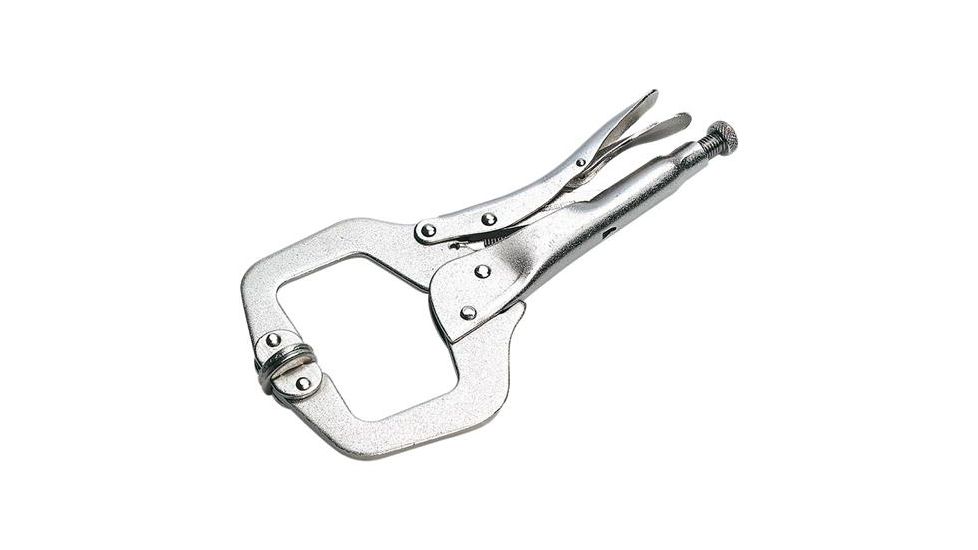 Steelex Plus Locking G-Clamp, 11 in. Long w/ Swivel Pads D2263
