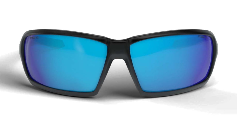 STNGR Ridge Ballistic Sunglasses, Matte Black/Blue Mirror, Large, LC-43O4-RW0G
