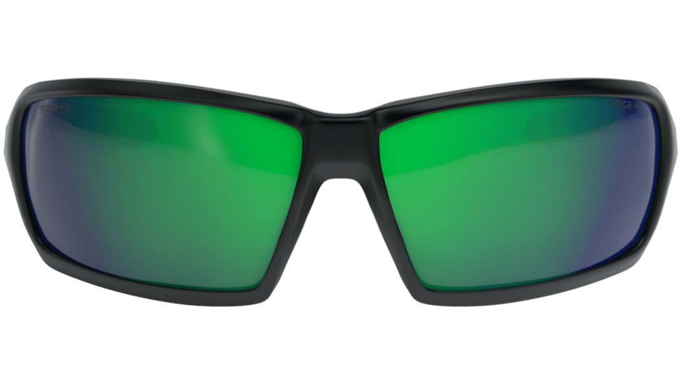 STNGR Ridge Ballistic Sunglasses, Matte Black/Green Mirror, Large, OS-YN4Z-7TE8