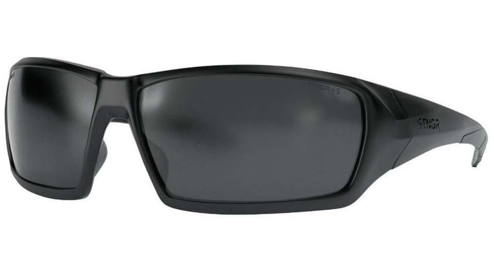 STNGR Ridge Ballistic Sunglasses, Matte Black/Smoke, Large/Extra Large, LC-43O4-RW0G