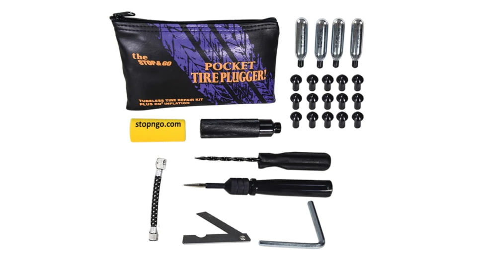 Stop &amp; Go Pocket Tire Plugger Plus Co2 Inflation, 1001