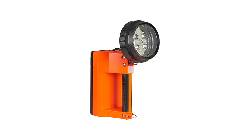 Streamlight E-Flood LiteBox 1,500 Lumen Rechargeable Lantern, 120V AC/12V DC Standard System with Shoulder Strap &amp; Mounting Rack, Orange, 45801